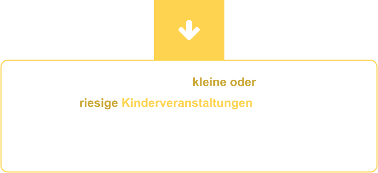 Egal, ob sie kleine oder  riesige Kinderveranstaltungen planen: Schreiben Sie uns einfach oder rufen Sie gern an! Wir freuen uns auf Ihre Anfrage – und wenn Ihr Wunschtermin noch frei ist, erhalten Sie sofort ein passendes Angebot.